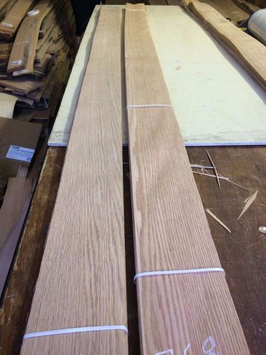 Wood Red Oak Veneer  2  bundles total 63  pcs RAW VENEER  N768..