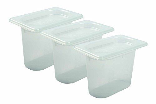 San Jamar MP19RD Mod Pans 1/9 Food Pan with Lid, Retail Pack, 1 quart (Pack of