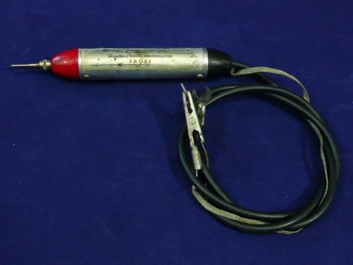 Vintage Heathkit Scope Demodulator Test Probe with Clip and 2 Lug Terminals