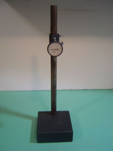 Machinist height gauge 16&#034;+ w/ granite base &amp; mitutoyo 2923f10 jeweled gauge for sale