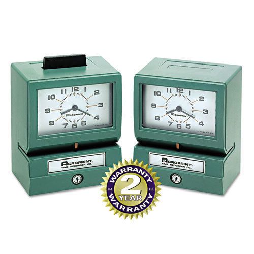 Model 125 Analog Manual Print Time Clock with Date/0-12 Hours/Minutes