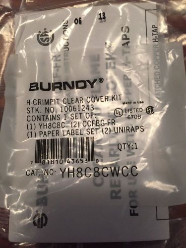 Lot Of 4 BURNDY YH8C8CWCC H-Tap  H-CRIMPIT Clear COVER KIT NEW &amp; SEALED