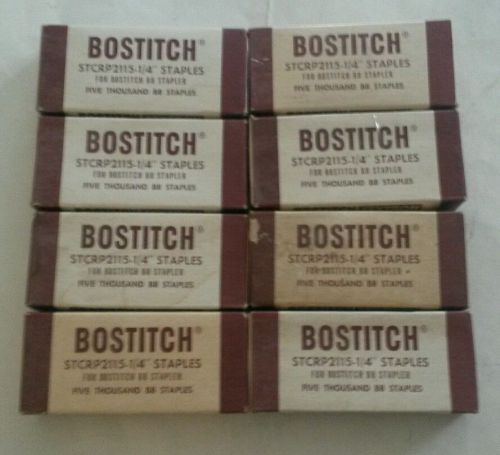 NOS Vintage Bostitch Textron Staples for B8 Stapler Lot of 8 Boxes 5000 Each Box