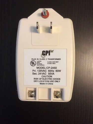 CPI CP-2450 Plug-In 120VAC 50VA Class 2 Transformer w/ Green LED NIOB