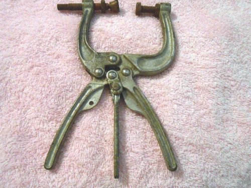 DE STA CO WELDING AIRCRAFT  TOGGLE CLAMP PLIERS LARGE NICE COND MECHANIC  TOOL