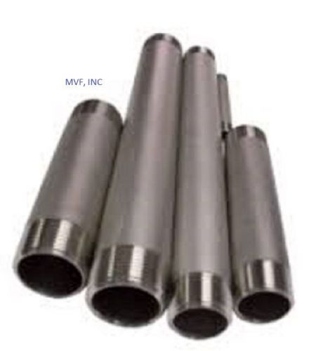 1-1/2&#034; x 6&#034; threaded npt pipe nipple s/40 304 stainless steel brewing &lt;sn265 for sale