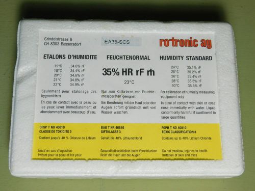 BRAND NEW - Rotronic Replacement Humidity Standard (35 %rh rF RH) EA35-SCS