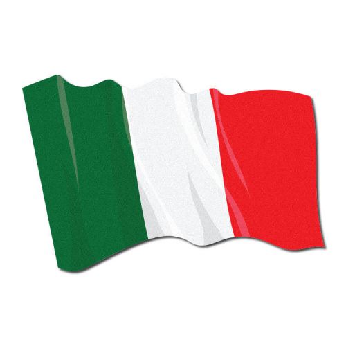 3M Reflective Fire Helmet Flag Decal - Waving Italy Flag - 1.5&#034; x 2.5&#034;