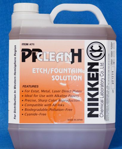 PP CLEAN H ETCH/FOUNTAIN SOLUTION NIKKEN CHEMICAL LABRATORY CO, LTD 1 GALLON