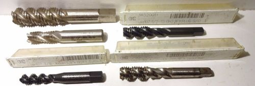 Lot of 5 spiral taps 3/8&#034; - 3/4&#034; carbide osg weldon besly for sale