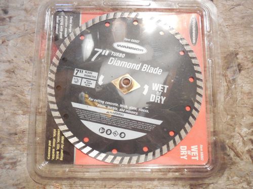 Warrior 68882 7&#034; Turbo Wet/Dry Diamond Saw Blade 5/8&#034; Arbor