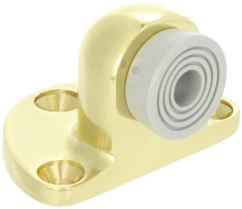 Rockwood 480.3 brass door stop, #12 x 1-1/4&#034; fh ws fastener with plastic anchor, for sale