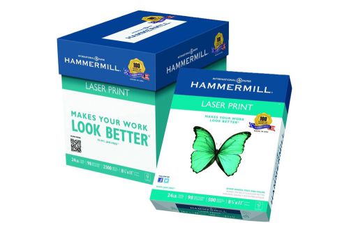 Hammermill Paper Laser Print Poly Wrap 24lb 8.5 x 11 Letter 98 Bright 2500 sh...