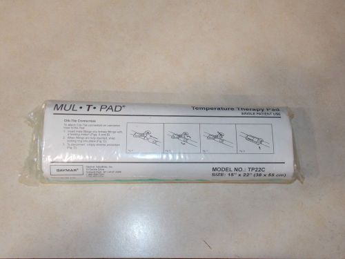 Gaymar TP22C MUL-T-PAD Temperature Therapy Pad 15&#034; x 22&#034; NEW