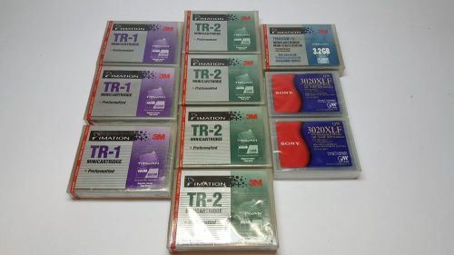 Imation TR-1/TR-2/Travan-3 and Sony 3020XLF Mini Cartridges - Lot of 10