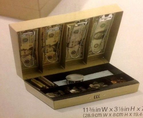 Office Depot NWT Combination Lock Cash Box With Insert &amp; Clips