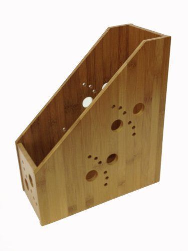Buddy Products Bamboo Magazine Holder, 10.5 x 12 x 4.8 Inches (BB-001)
