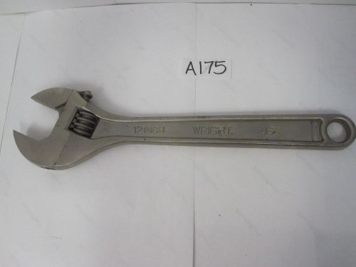 WRIGHT TOOL Adjustable Crescent Wrench 12 Inch 9AC12 Cobalt Made in USA