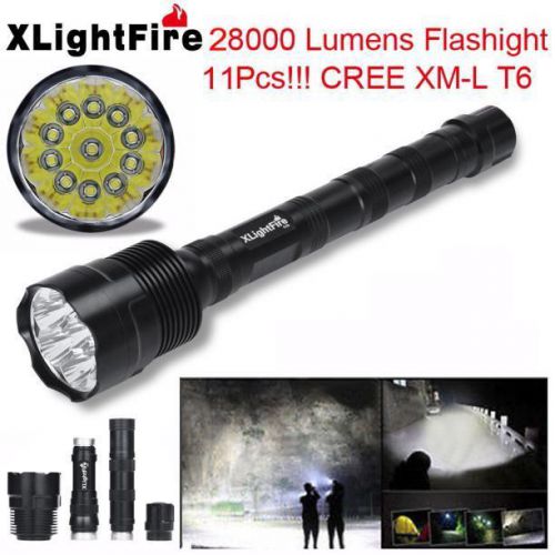 11x XLightFire Super Bright 28000 Lumens CREE XML T6 18650 LED Flashlight Lamp