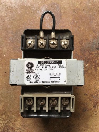 Ge industrial control transformer 9t58k0042 0.05 kva 240/480 vac pri120 sec used for sale