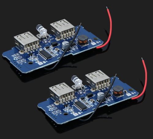 2x charger circuit board power supply 5v 2a step up board dual usb output for sale