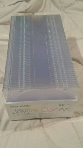 MEMOREX slim clear jewel cases 50PK Brand new sealed