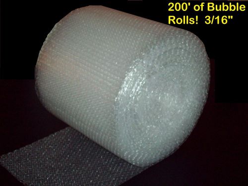 200&#039; of Bubble Wrap® Rolls (SMALL) 3/16&#034; Bubble! 12&#034; Wide! Perforated Every 12&#034;