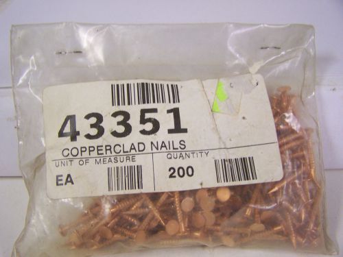 Copper Clad Nails 13 gauge 1&#034; Length NOS Qty. 200