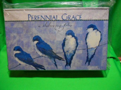 new $17.95 Brush Dance PERENNIALGRACE BIRDS Stationary 16 CARDS NOTES ENV SEALS