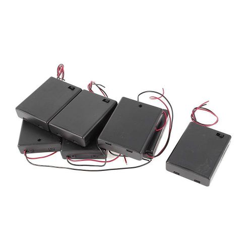 7 Pcs ON/OFF Switch Plastic Cover 4 x 1.5V AAA Battery Case Box Holder ED