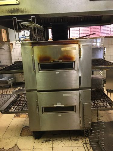 LINCOLN IMPINGER 1450 NAT.GAS  DOUBLE STACK CONVEYOR PIZZA OVENS