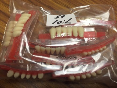 LOT OF- New Hue Plastic Teeth Cards 10 LOWER SHADE 59