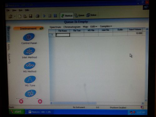 Masslynx 4.0 mass spectrometer LC/MS software