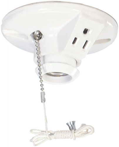 Eaton 667-sp 660-watt 125-volt medium base ceiling receptacle lamp holder wit... for sale