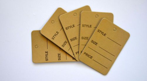 2000 Golden Merchandise Price Jewelry Garment Store Paper Small Tags 4.5x2.5cm