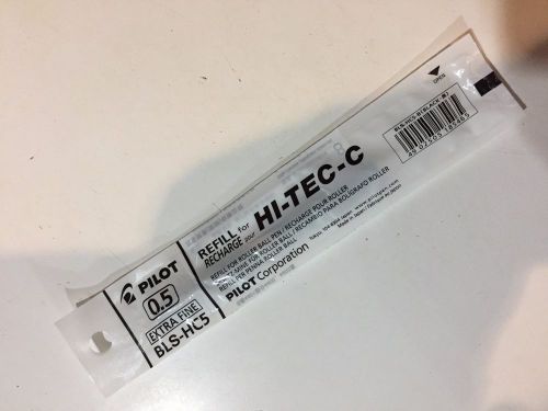 JAPAN PILOT REFILL FOR ROLLER BALL PEN, HI-TEC-C EXTRA FINE 0.5, BLS-HC5 BLACK