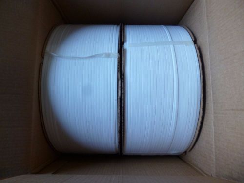 Ovalstrapping white poly strapping 6 mm x .022 , 16000 ft. ( 2 pk ) 8&#034; x 6-3/4&#034; for sale