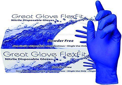 GREAT GLOVE FLEX FIT Blue Nitrile 200 Glove Count FF2-NM50020 - X Large