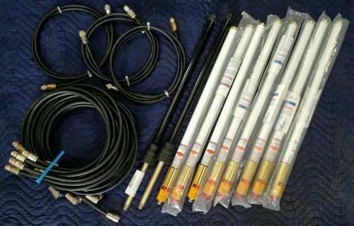 New! 10 antennas 12 lmr cables antenex fg24006 fg24008 mobile mark od9-2400 lot! for sale