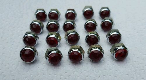 Vintage red jeweled glass panel lights new stock lot of 20. for sale
