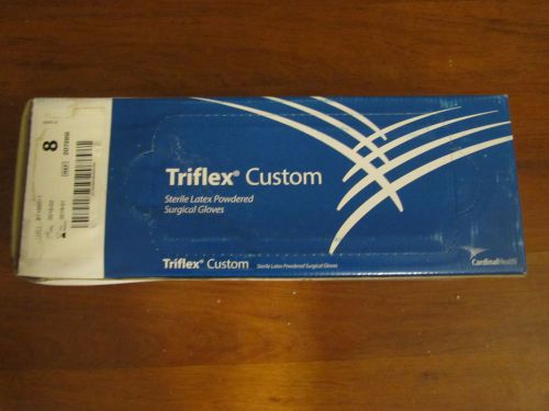 Triflex Latex Surgical Gloves, Sterile, Size 8, 40 pairs 1 BOX