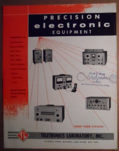 1956 Teletronics Laboratory Precision Equipment Short Form Catalog Oscillators+
