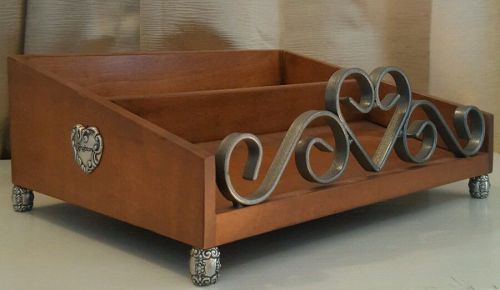 BRIGHTON Wood &amp; Silver STORE DISPLAY RACK Gorgeous Sunglass Desk Organizer