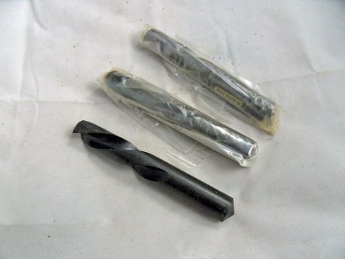 3 NEW Straight Shank Left Hand HS Machine Drill Bits 39/64&#034; Free Shipping