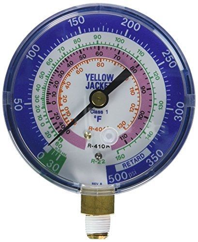 Yellow jacket 49238 certified, 3-1/8&#034; blue compound, 30&#034;-0-350 psi, for sale