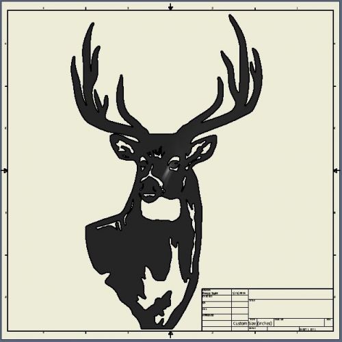 Dxf File ( deer_head_antlers )