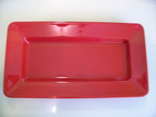 GET ML-10  Milano RED 15 x 8 Rectangular Plate. NSF APPROVED for commercial use