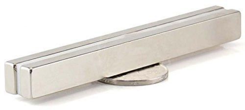Sunkee 4x2/5x1/5-inch n52 neodymium permanent block bar magnet, 2 pieces for sale