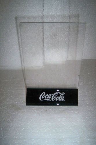 Coca Cola Acrylic Table Tent Menu/Card Holders - 4&#034; x 6&#034;  lot of 5