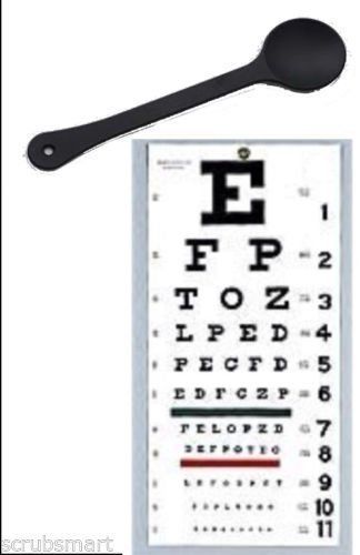 Emi occ-snw occluder plus snellen eye test exam plastic wall chart 22 x 11 in. 2 for sale